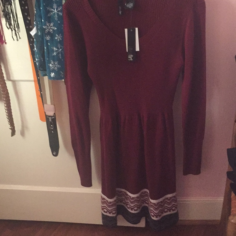 Red sweaterdress